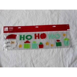 NEW Christmas Santa Claus Gifts Presents HO HO HO window Gel Clings 24 pcs Large